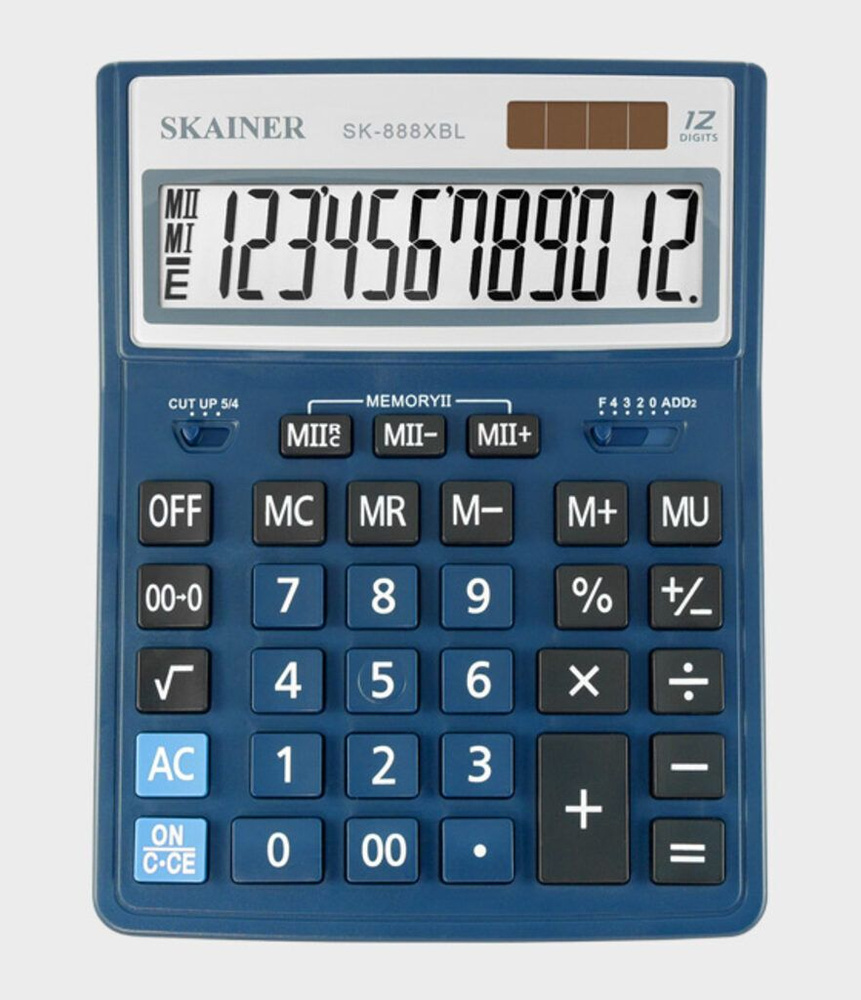 Калькулятор Skainer Настольный, 12 разрядов, профессиональный, двойное ...