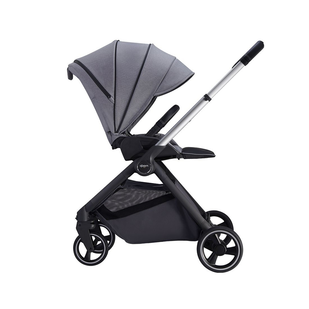 Детская коляска Qborn Kunpeng Two-way lightweight high landscape stroller Technology gray  #1