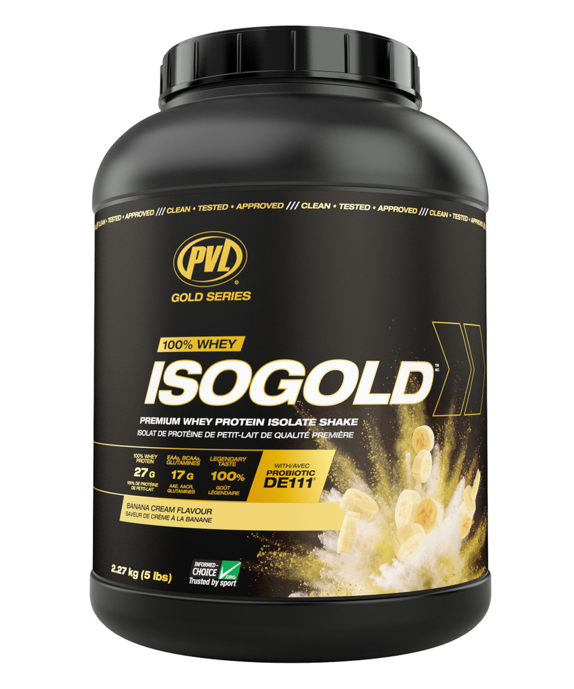 Изолят сывороточного протеина PVL Iso Gold со вкусом "Банановый Крем ...