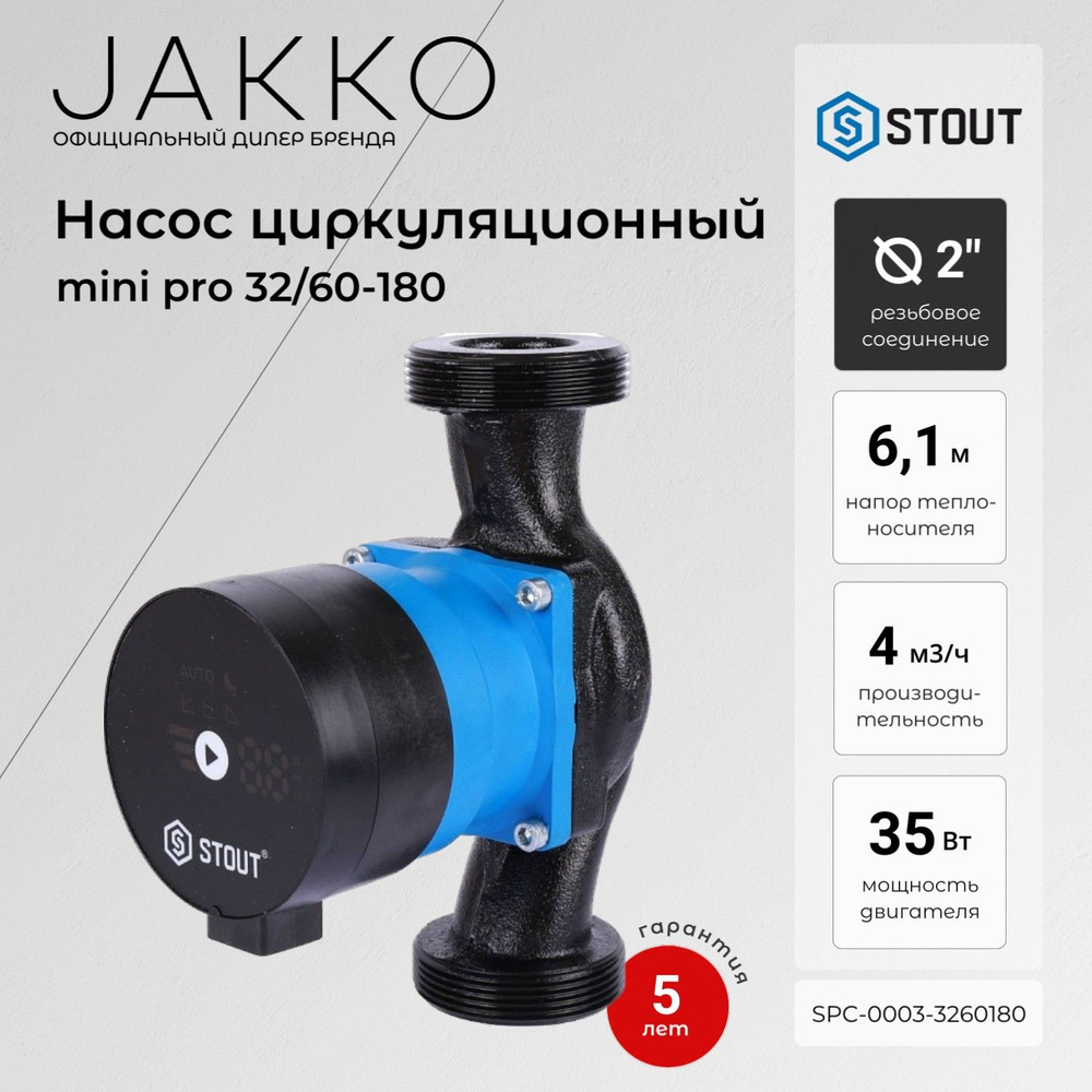 Циркуляционный насос STOUT mini pro SPC-0003-3260180 32/60-180 #1