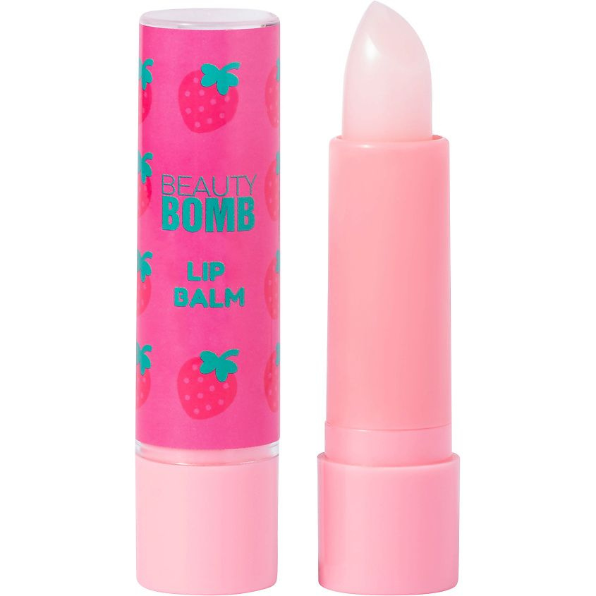 BEAUTY BOMB Бальзам для губ Lip Balm № 01 STRAWBERRY, 3,5 г #1