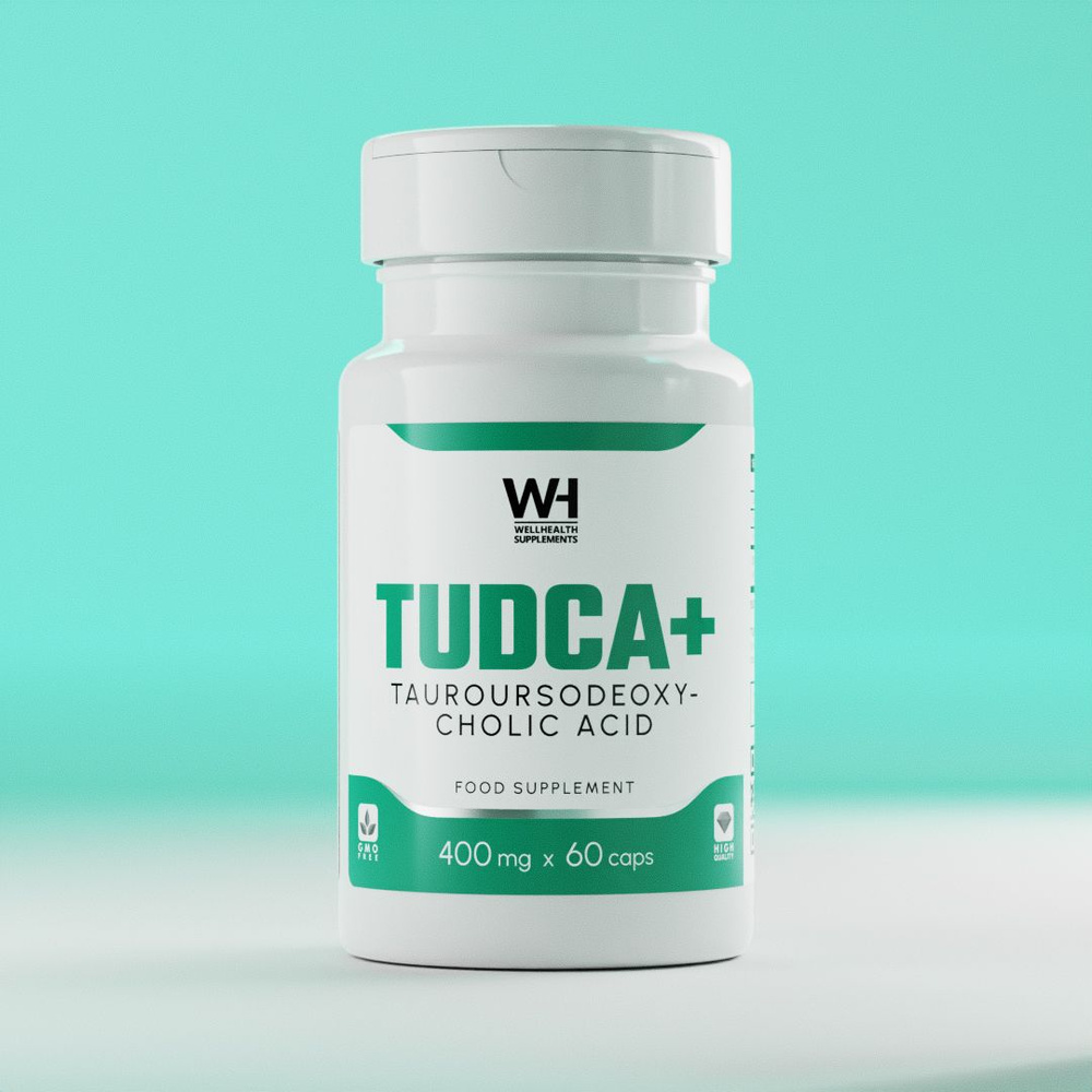 Well-Health TUDCA+ TAUROURSODEOXY- CHOLIC ACID ТУДКА 60 капсул 400 мг ...