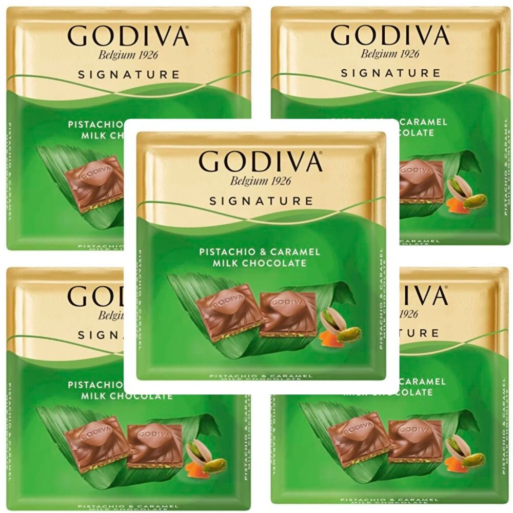 Godiva шоколад с фисташками и карамелью 60 гр, 5 шт - купить с ...