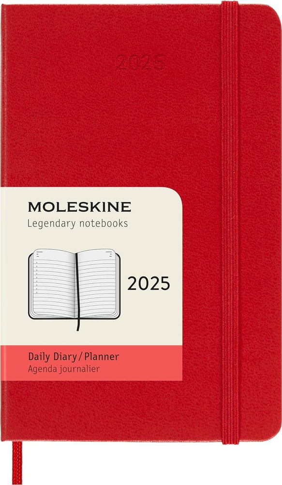 Ежедневник на 2025 год Moleskine pocket CLASSIC DHF212DC2 9x14 см карманный красный  #1