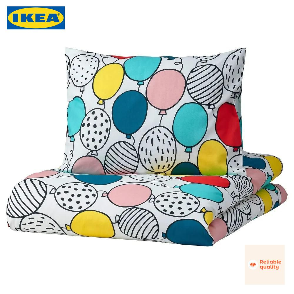 IKEA Комплект постельного белья, Хлопок, Односпальный, наволочки 50x60  #1