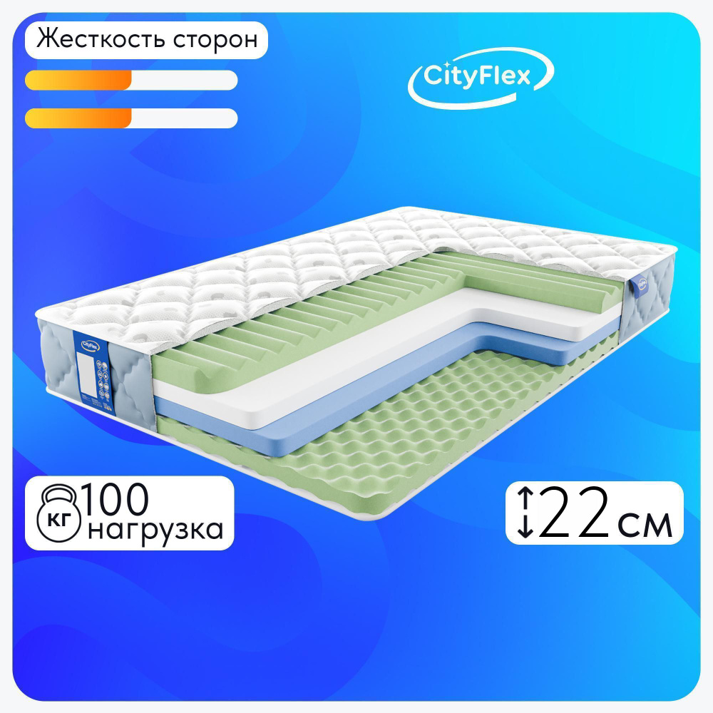 Матрас CityFlex Twist 22 mix R, Беспружинный, 90x190 #1