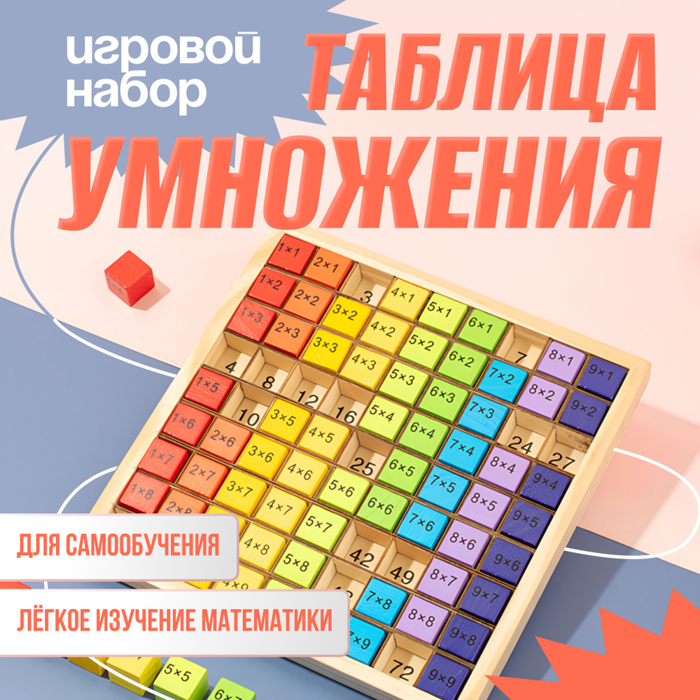Набор игровой "Таблица умножения"/ головоломка развивающая ...