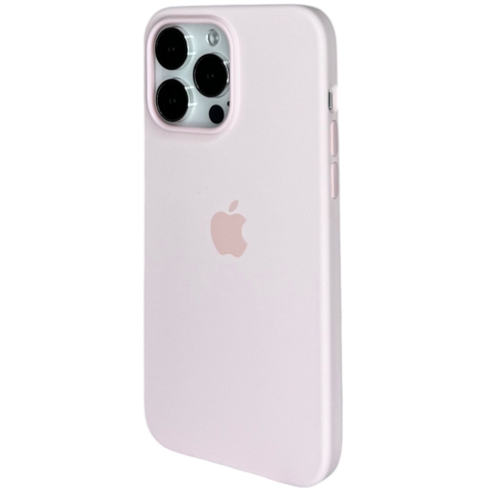 Silicone Case для Iphone 14 PRO, Оригинальный Силиконовый Чехол с MagSafe, с анимацией (NFС), цвет Розовый #1