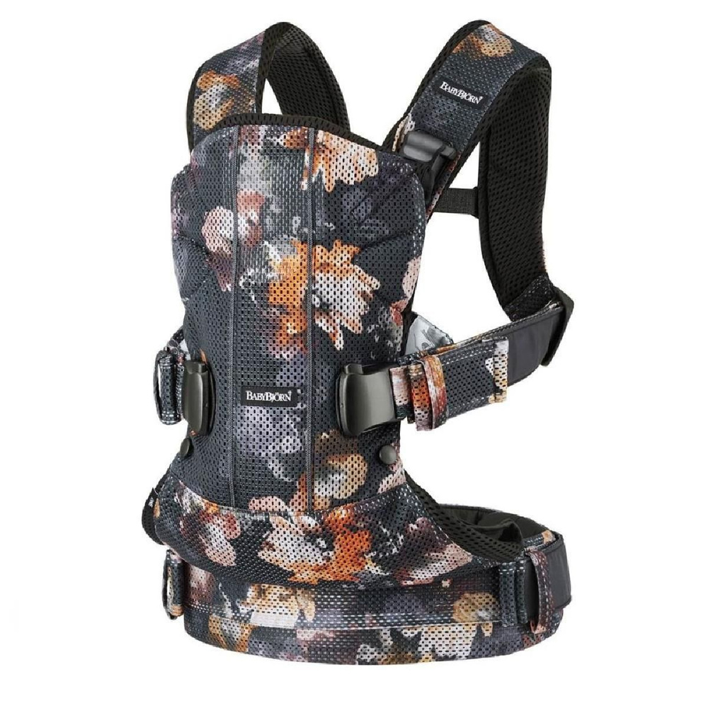 Слинг-эргорюкзак BabyBjorn One Air 3D Mesh для переноски ребенка с рождения и до 3 лет, 3 положения,коричневый,серый,желтый #1