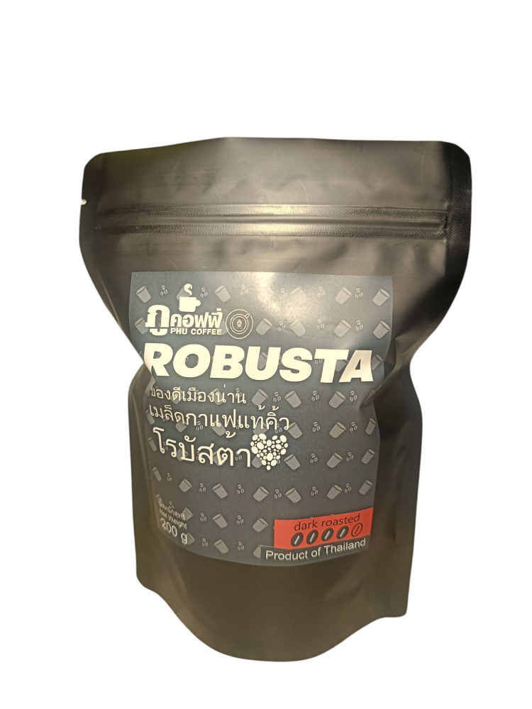 Тайский зерновой кофе Genuine coffee robusta PHU COFFEE 200гр. #1