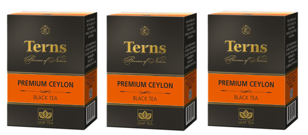 Terns "Premium Ceylon" чай цейлонский черный листовой, 100 г комплект 3 шт.  #1