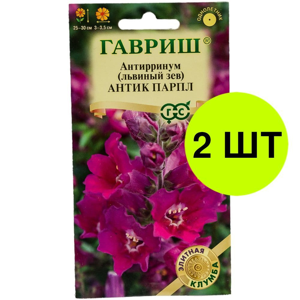 2 шт. Семена Антирринум (Львиный зев) Антик Парпл Элитная клумба, 7 шт. 20 г.  #1