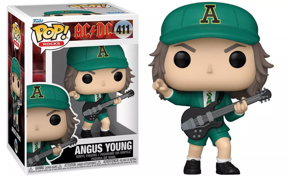 Фигурка Funko Pop! Angus Young AC/DC Green Outfit (Фанко Поп Ангус Янг в зеленом костюме из группы AC/DC) #1