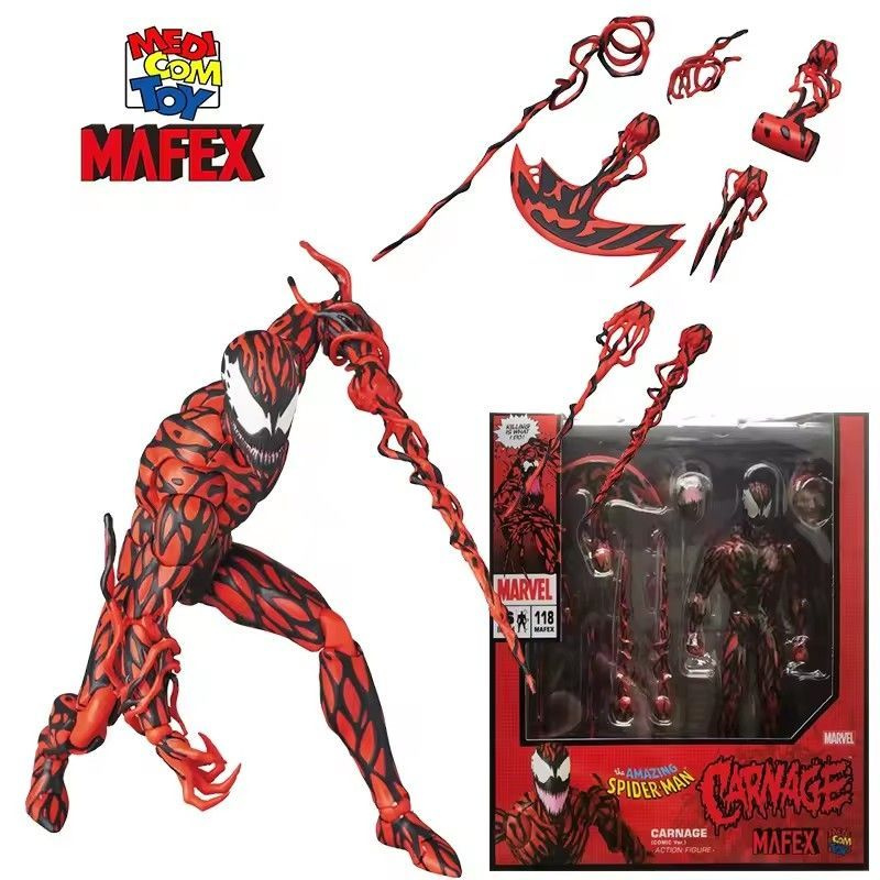 Mafex 118 Carnage Comic Ver. 6 дюймов Marvel Amazing Аниме