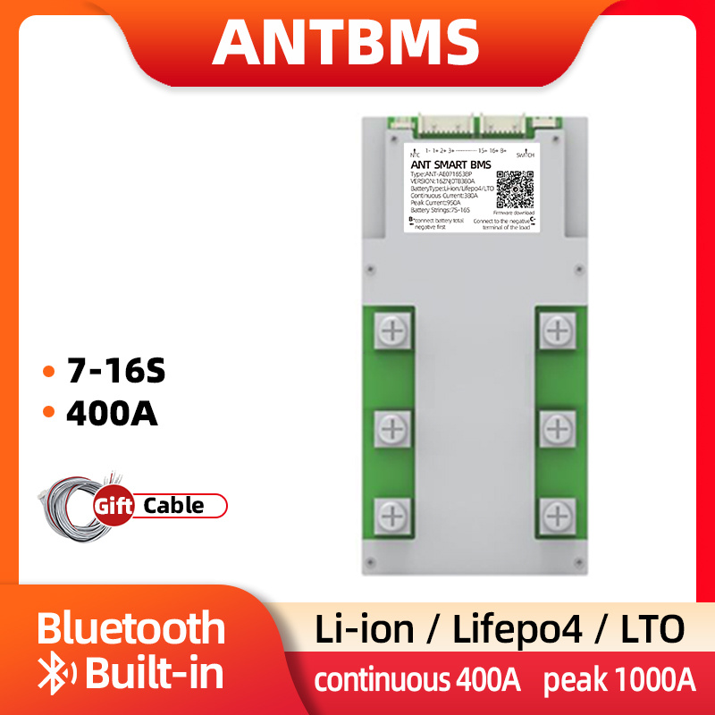 ANT BMS 7S 8S 12S 14S16s smart balance BMS 400A непрерывный пик 1000A для li-ion lifepo4 lto 24v 36v #1