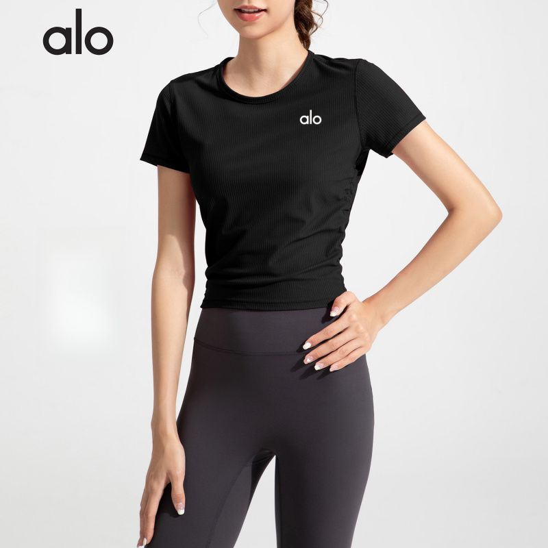 Футболка Alo Yoga Мужская футболка Alo yoga для занятий спортом и бега, охлаждающая и быстросохнущая, #1