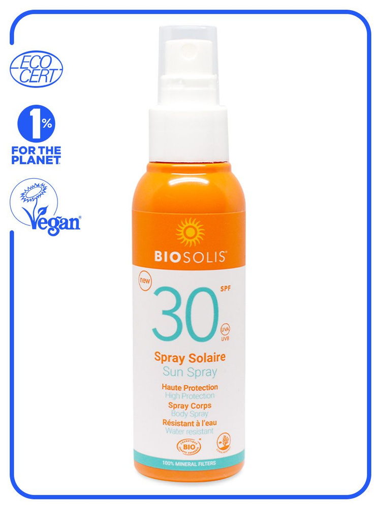BioSolis Натуральный солнцезащитный спрей SPF 30 100 мл #1