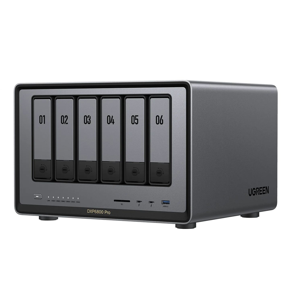 【新品未使用】 UGREEN NASync DXP6800 Pro Ugreen NASync DXP6800 Pro 16G Сетевое, Облачное Хранилище