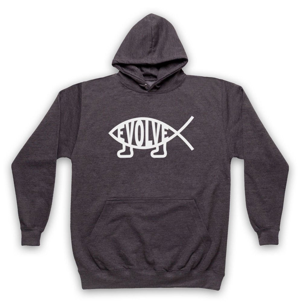 Худи Толстовка EVOLVE EVOLUTION ATHEIST SYMBOL DARWIN THEORY RELIGION UNISEX ADULTS HOODIE #1