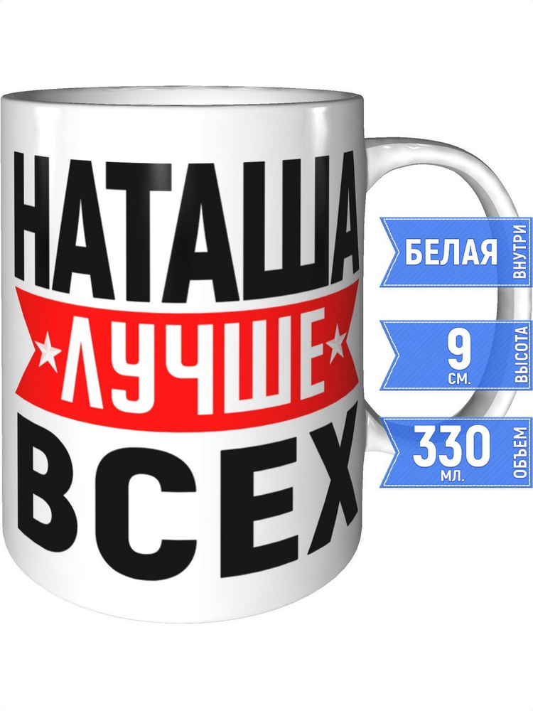 Кружка Наташа лучше всех - стандартная #1