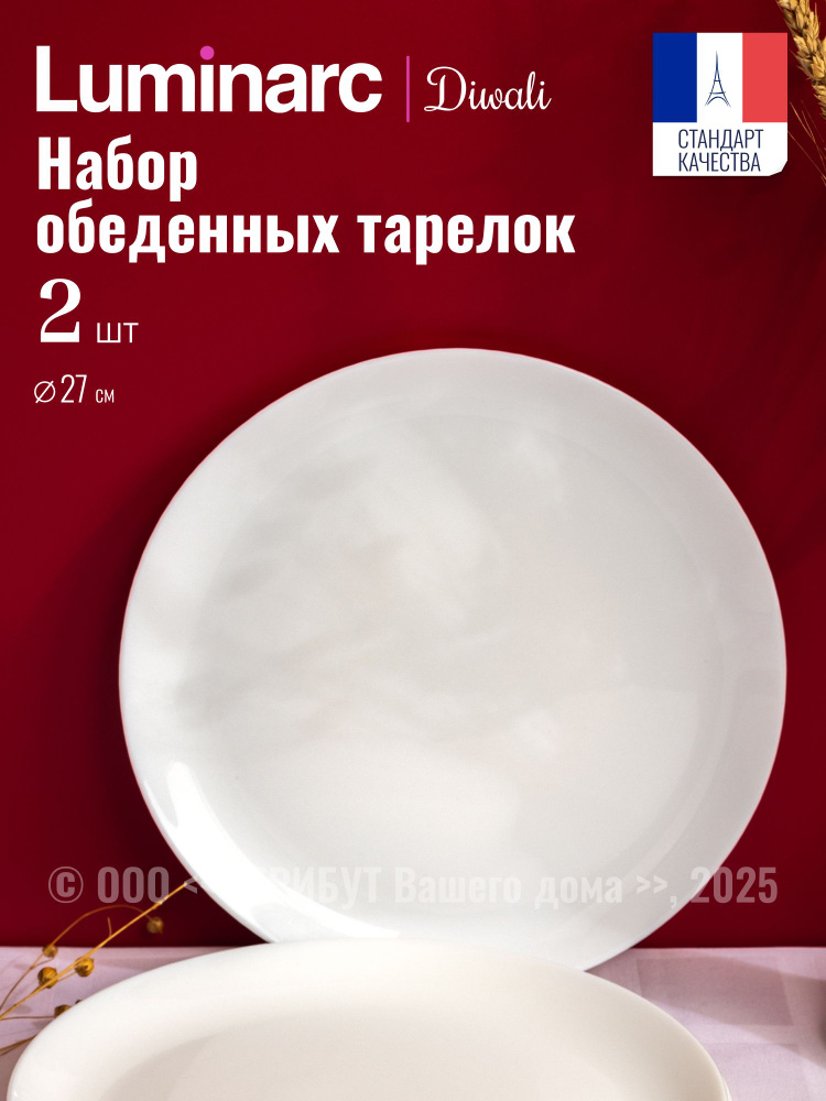 Тарелки обеденные Luminarc Дивали 27 см 2 шт #1