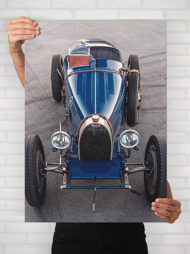 Плакат на стену для интерьера Легенды Авто (Бугатти Тип 35 - Bugatti Type 35) - Постер по машине формата #1