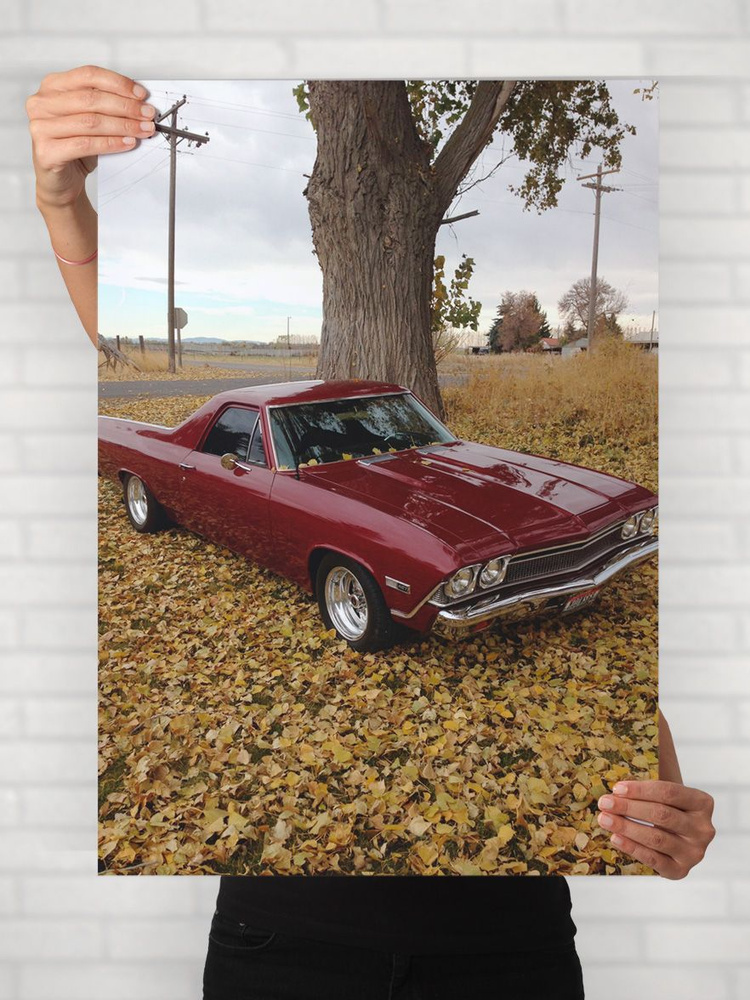 Плакат на стену для интерьера Легенды Авто (Шевроле Эль Камино - Chevrolet El Camino 1) - Постер по машине #1