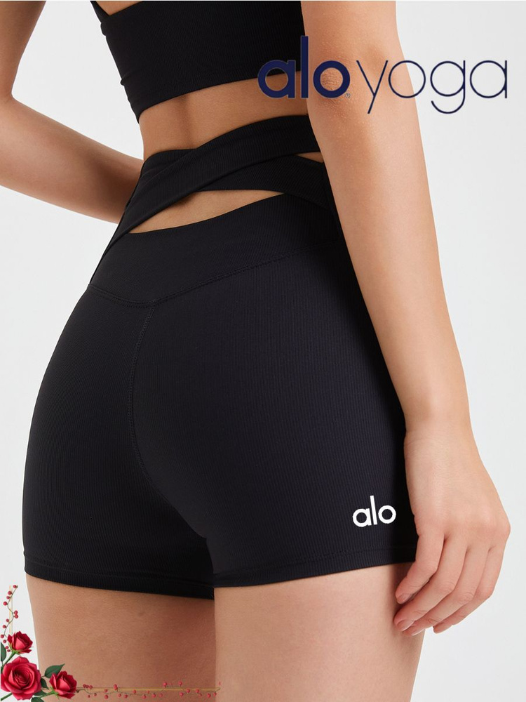 Шорты Alo Yoga Моделирующие фигуру шорты для тренировок с высокой талией, подтягивающие в стиле персик, #1