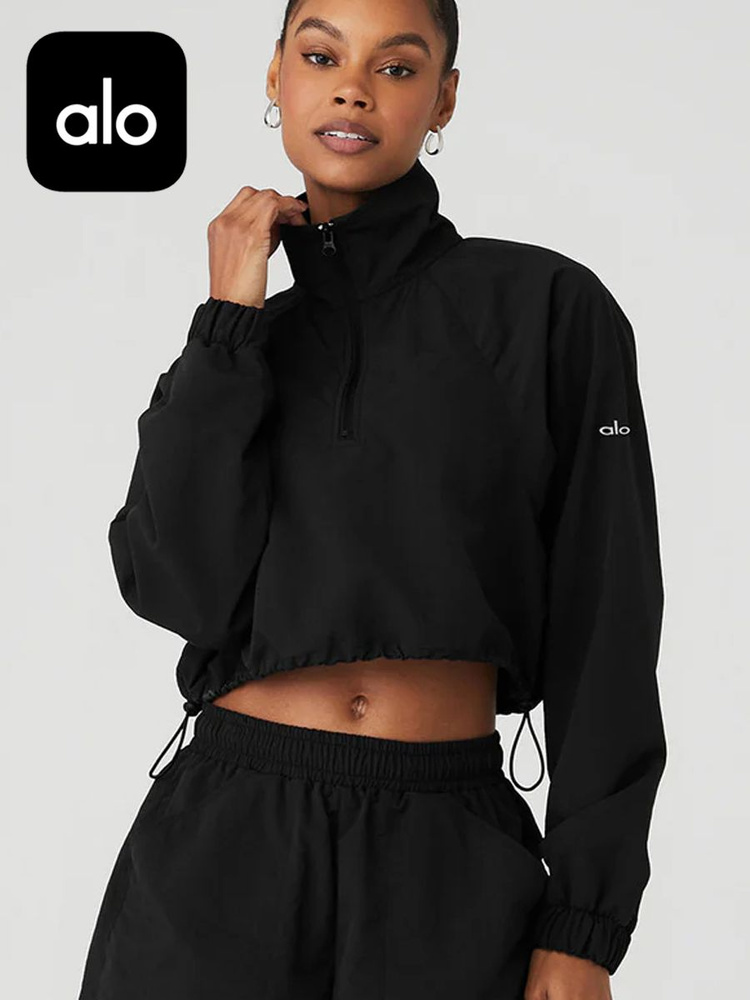 Куртка Alo Yoga Cropped 1/4 Zip Alumni Pullover #1