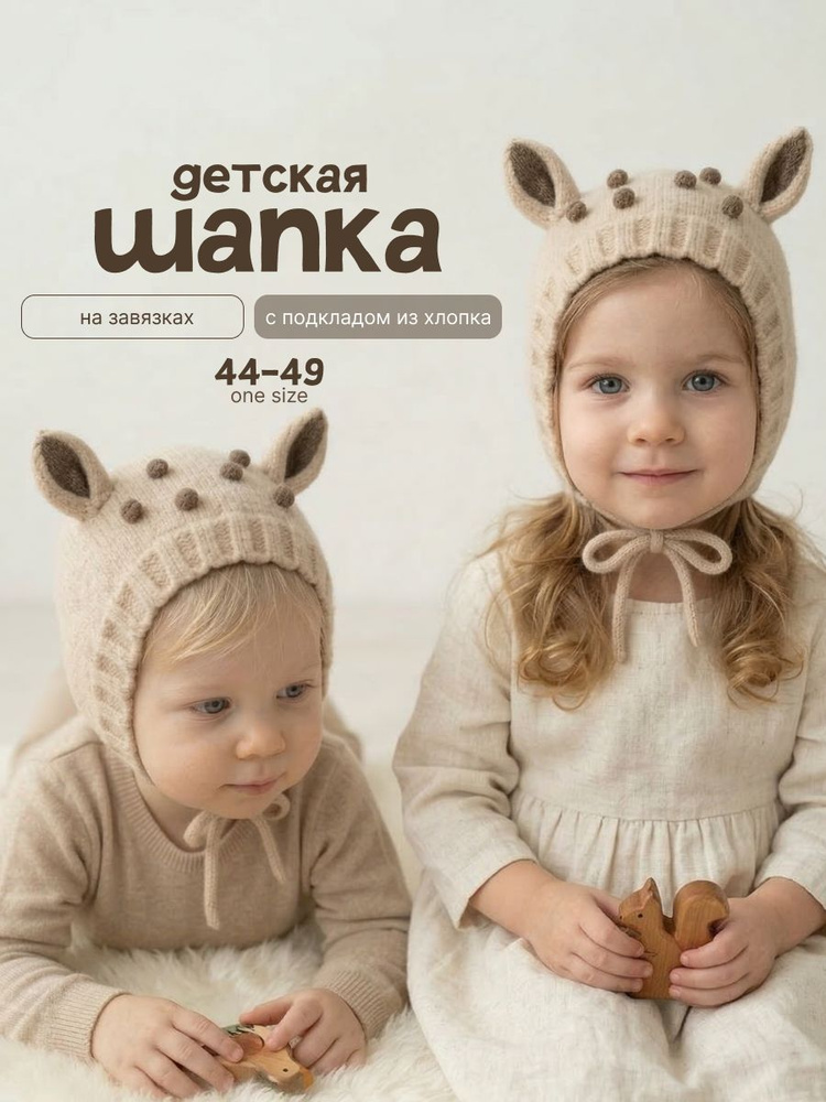 Шапка с ушками JewelryMeverly #1