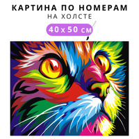 Раскраска по номерам Радужный кот (BK-GX26192) (Без коробки)