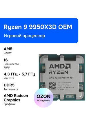 Ryzen 9 9900X купить на OZON по низкой цене