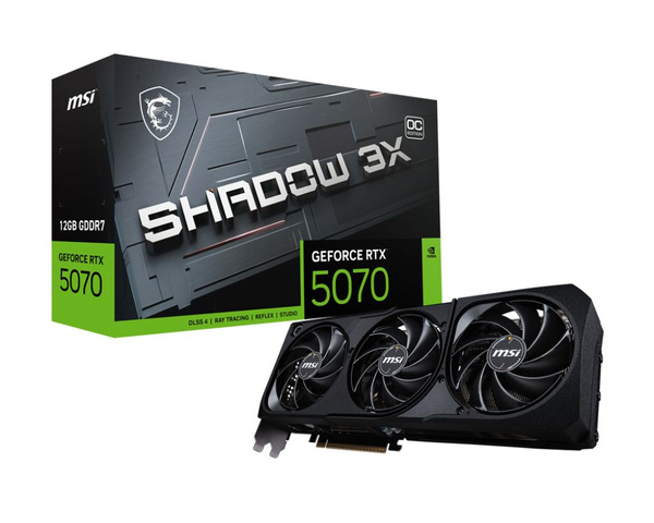 MSI Видеокарта GeForce RTX 5070 SHADOW 3X OC 12 ГБ (RTX 5070 12G SHADOW 3X OC). Уцененный товар