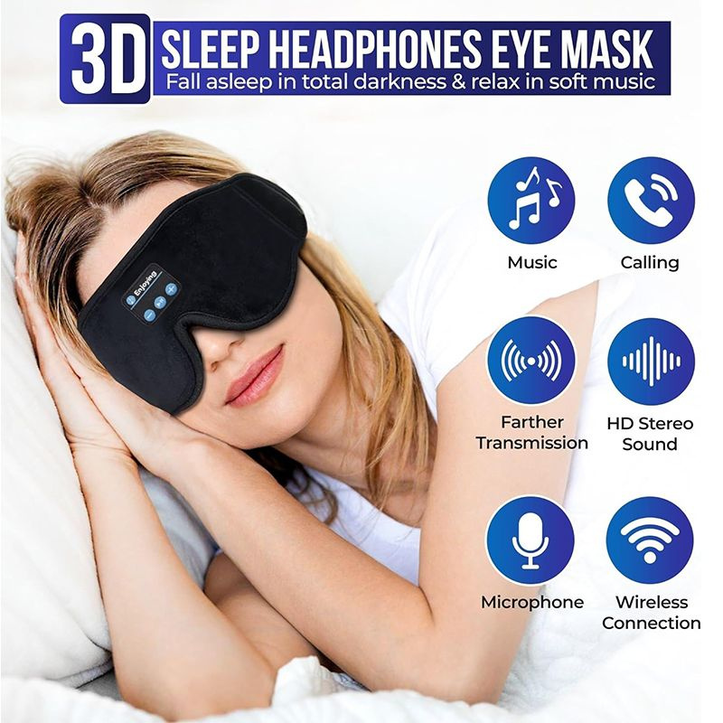 KIPRUN 3D Маска для сна, беспроводная музыка Bluetooth, наушники с ...