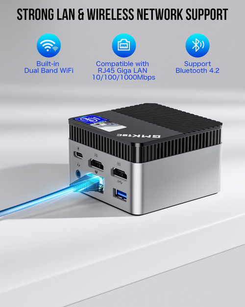 GMKtec Мини-ПК NucBox G5 LPDDR5 4800 МТ/с (Intel N97, RAM 12 ГБ