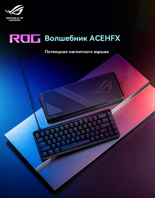 ASUS Игровая клавиатура проводная ROG Falchion Ace HFX PBT