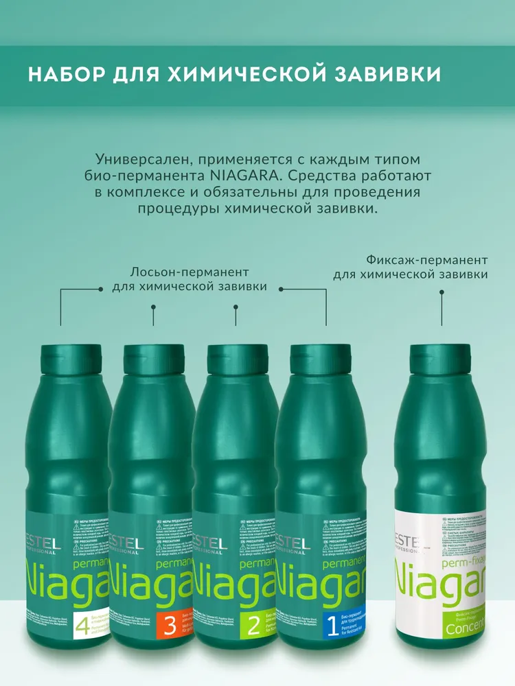 ESTEL PROFESSIONAL Фиксаж-концентрат для химической завивки волос NIAGARA 500 мл, 500 мл, фото 5