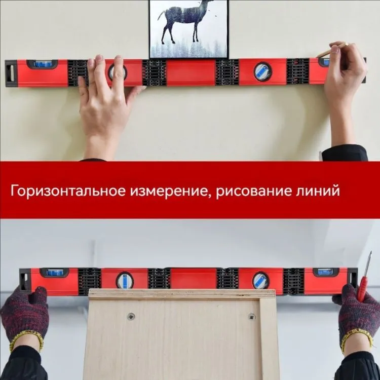 Складной магнитный уровень с пузырьковым индикатором для строительства и деревообработки - инструменты измерения углов 13