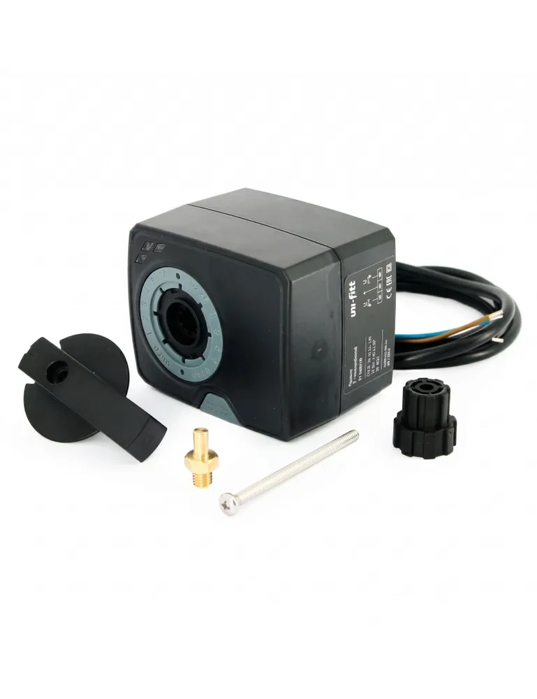 Привод для клапана с адаптером трехточечный UNI-FITT 230V 10Нм 120с, вариант, фото 2