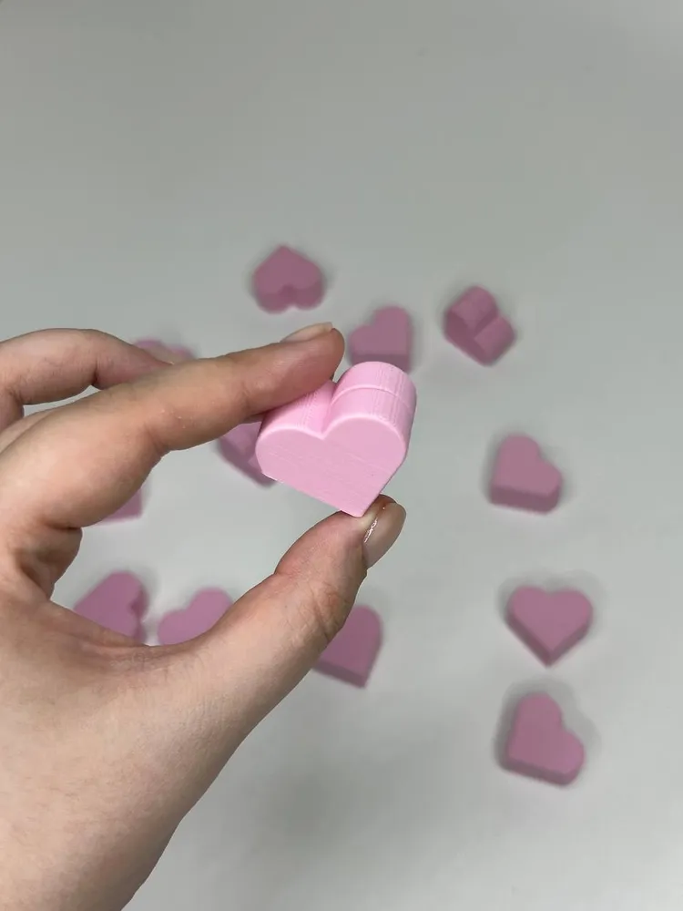 Держатели для фото 3D-печать 3x3 см набор 5 шт розовые сердца, 3x3 см, 5 шт, фото 3