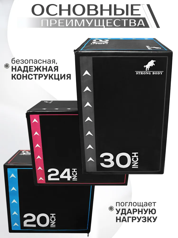 Мягкий плиобокс STRONG BODY с тремя уровнями высоты: 51 см, 61 см, 76 см, вариант, фото 3