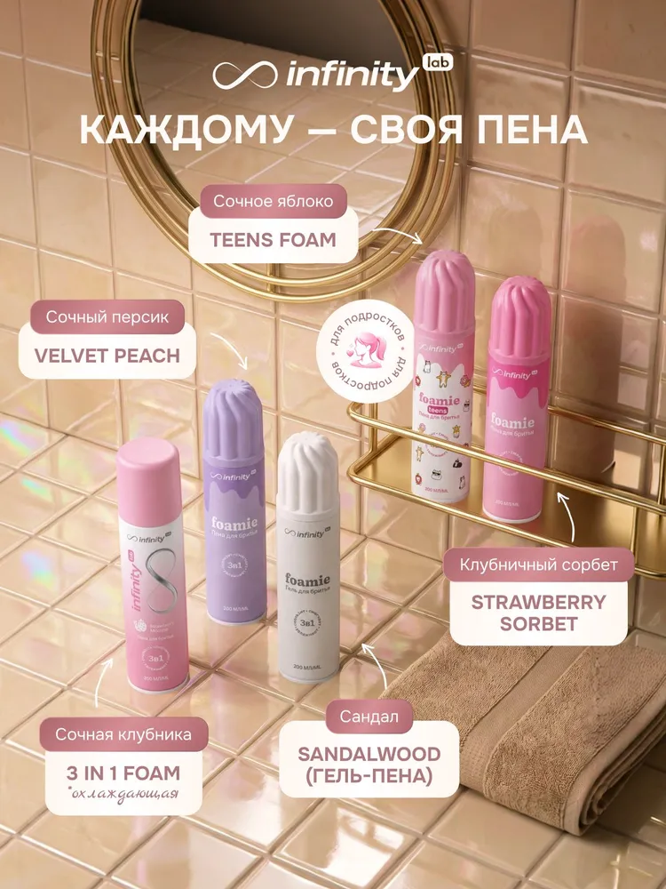 Гель для бритья женский INFINITY Foamie. Sandalwood., вариант, фото 6