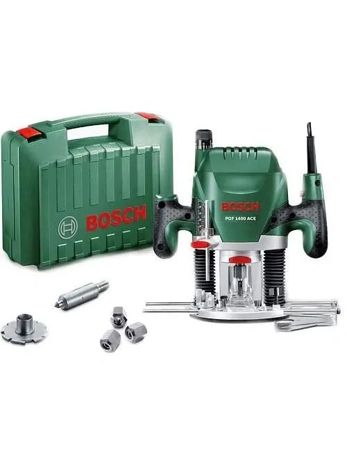 Фрезерная машина вертикальная сетевая Bosch POF 1400 ACE, 28000 об/мин, 1400 Вт, 10 мм, 060326C820, вариант, фото 2