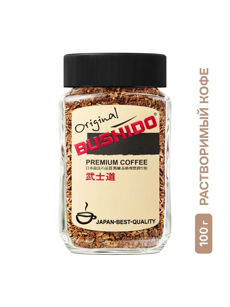 BUSHIDO Original кофе растворимый, 75 г, 100 г