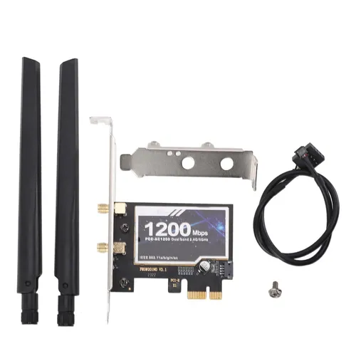 Беспроводная сетевая карта PCI-E, Wi-Fi адаптер, 1200 Мбит/с, двухдиапазонный, Bluetooth 4.2, для на