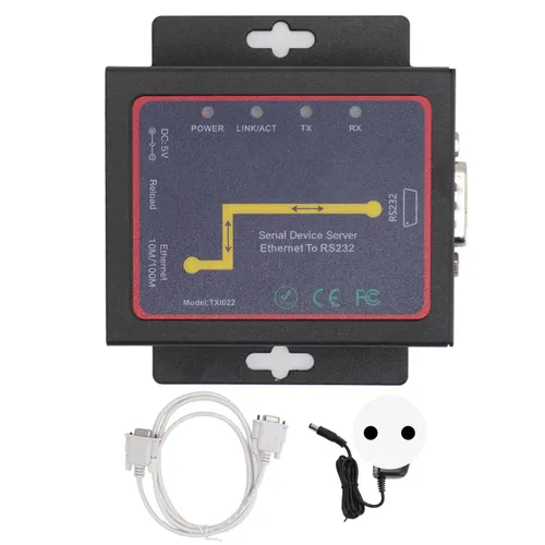 Конвертер RS232 в Ethernet, адаптер RJ45 в RS232, промышленный, для удаленного управления, TCP/IP, W