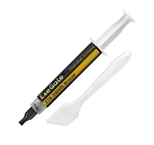 EX293375RUS Термопаста ExeGate ETB-5WMK Bronze (4,9 Вт/(мК), 3г, шприц с лопаткой)