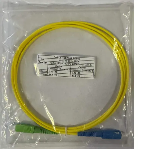 Патчкорд оптический simplex SC/APC-SC/UPC, одномодовый (9/125 мкм, G657A1), LSZH, диаметр 3.0 мм, дл