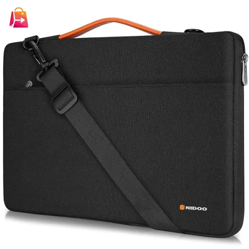 Сумка для ноутбука 15.6 дюймов Водонепроницаемость дюймов и документов c плечевым ремнем,Чёрный
