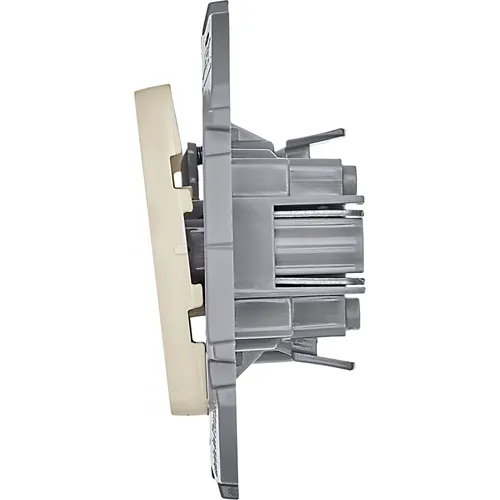 INSPIRIA Выключатель 1-клавишный самовозвартный схема 1P 6А безвинтовые зажимы слоновая кость, IEK 6